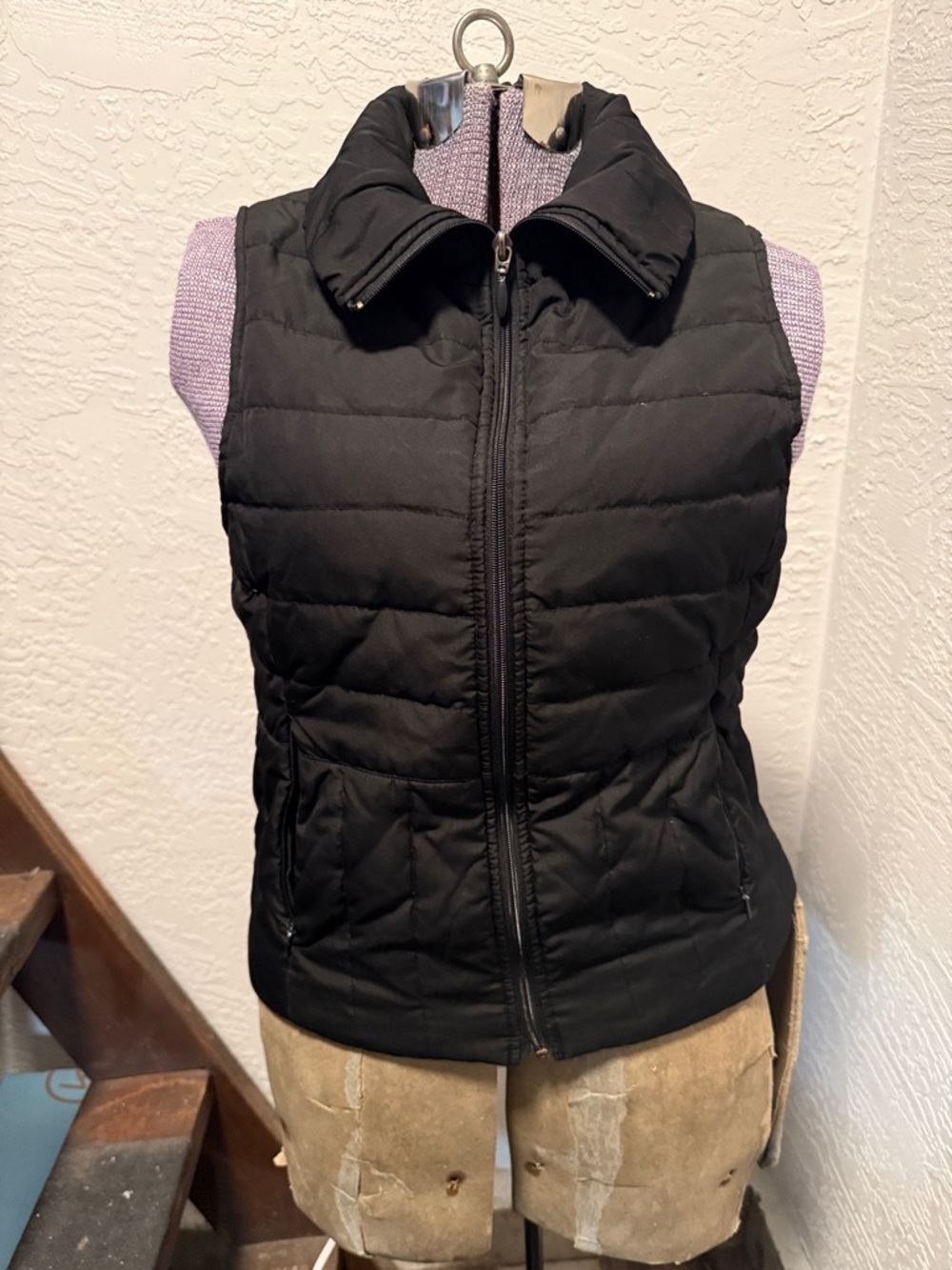 Kenneth Cole Black Quilted Puffer Vest